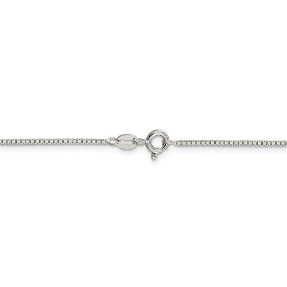 1.1mm, Sterling Silver, Solid Box Chain Necklace, 16 Inch - Picture 4 of 8